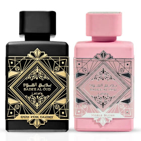 Bade'e Al Oud Glory & Noble Blush Eau de Parfum Sprays 100ml (3.4 oz) by Lattafa (Bundle)