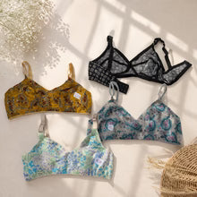 Pack of 4 Shoppingwears Colorful Lawn Bra's
