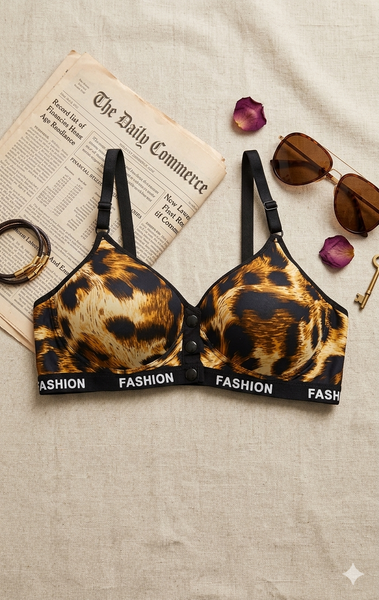 Luxe Leopard Collection - Front Open Premium Fashion Print Bras