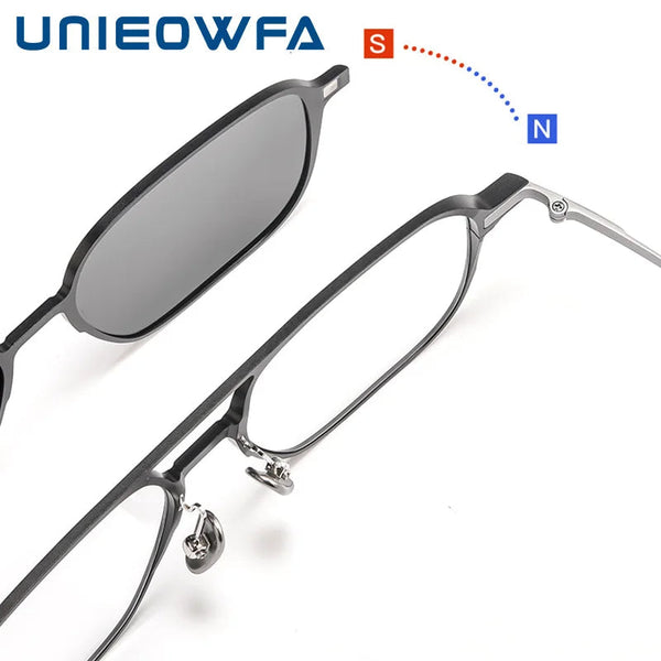 2 in 1 Polarized Magnetic Clips Optical Glasses ( Aluminum Body )