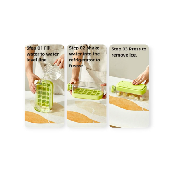 Portable 2 in 1 Silicone Ice Cube Mold Bottle